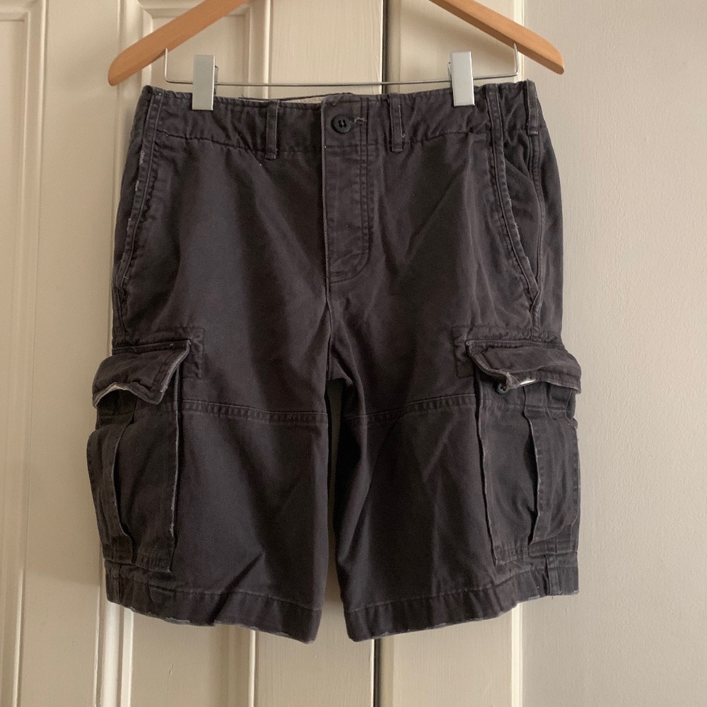 Men's Abercrombie & Fitch Dark/Charcoal Gray Cargo shorts Size 29 9.5" inseam